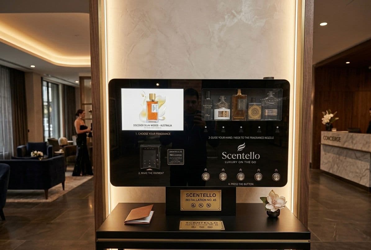Luxury Scentello fragrance vending installation